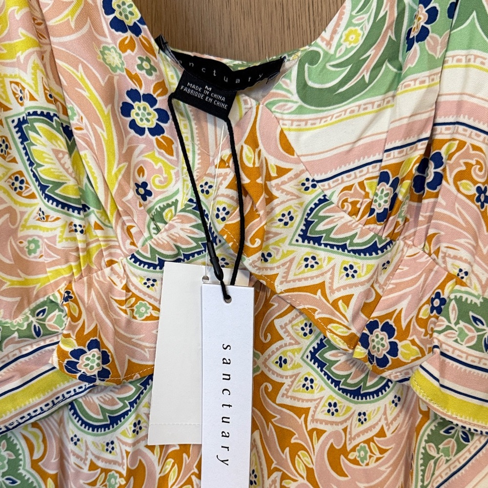 Sanctuary Multicolor Paisley Dress NWT - Picture 2 of 6